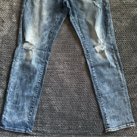 American Eagle Outfitters Blue Slim Jeans Distressed - Picture 8 of 13